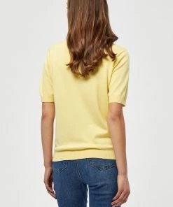 PEPPERCORN SHORT SLEEVE T Shirt Basique Pale Yellow Femme -Promos PEPPERCORN Magasin 761b8d0fa82e44e8b66c7765b07ced16