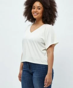 PEPPERCORN Femme ROSALINDA SMOCK T Shirt Basique Gardenia