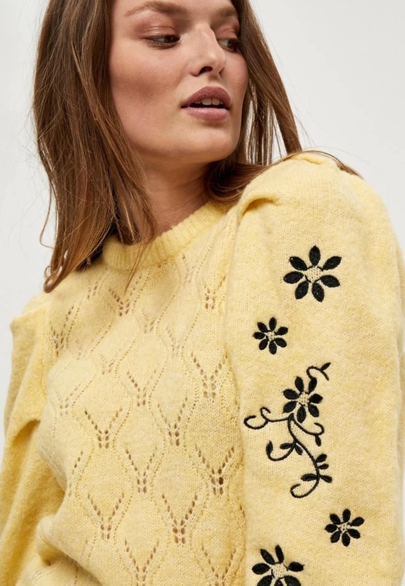 PEPPERCORN Femme PENELOPE Pullover Pale Yellow Melange 4 PEPPERCORN Femme PENELOPE Pullover Pale Yellow Melange – Image 4