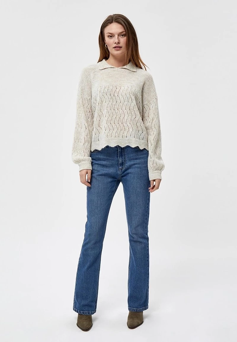 PEPPERCORN Pullover Sandshell Melange Femme 1 PEPPERCORN Pullover Sandshell Melange Femme