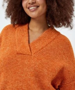 PEPPERCORN PENELOPE Pullover Apricot Orange Melange Femme -Promos PEPPERCORN Magasin 799b900023b64ff291b3d7b984143f6e