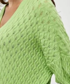 PEPPERCORN Femme ROSALIA V NECK Pullover Opaline Gree -Promos PEPPERCORN Magasin 79be41fcf5fc4df3a4071532bcd81b35