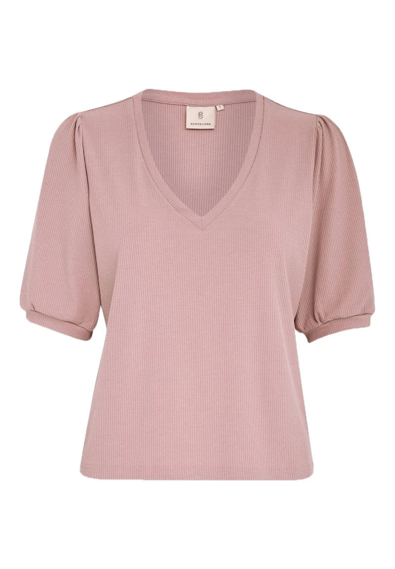 PEPPERCORN V NECK T Shirt Basique Ash Rose Femme 5 PEPPERCORN V NECK T Shirt Basique Ash Rose Femme – Image 5