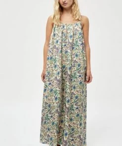 PEPPERCORN ELYSE Robe Longue Nebulas Blue Pr Femme