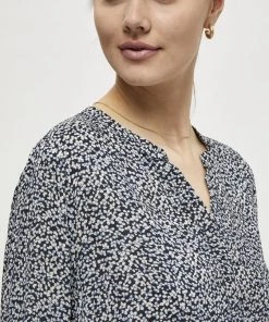 PEPPERCORN VIOLA Blouse Navy Femme -Promos PEPPERCORN Magasin 7c3ae66e2a0e405c94c476b424d0d4c3