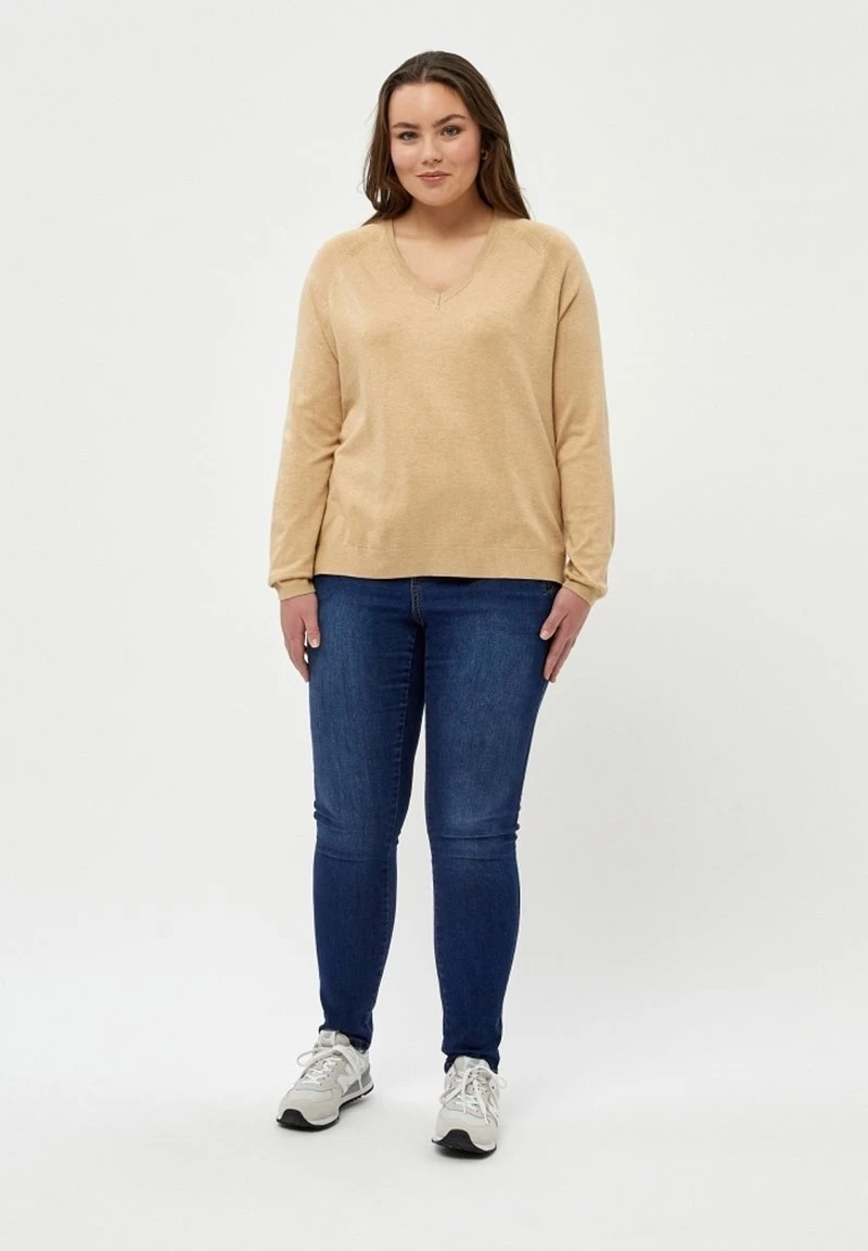 PEPPERCORN Femme TANA Pullover Warm Sand Melange 2 PEPPERCORN Femme TANA Pullover Warm Sand Melange – Image 2