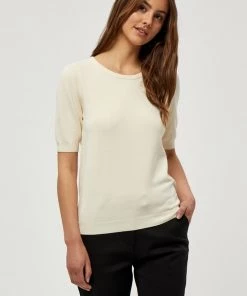 PEPPERCORN Femme SHORT SLEEVE T Shirt Basique Seedpearl Cream