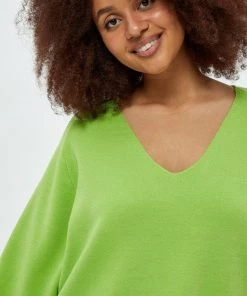 PEPPERCORN Femme ROSALIA 3 4 SLEEVE CURVE Pullover Opaline Gree -Promos PEPPERCORN Magasin 835c059f40c04fa3845dc0a9069be3ec