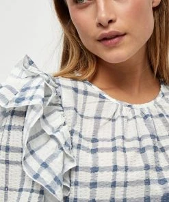 PEPPERCORN Blouse White Checked Femme -Promos PEPPERCORN Magasin 84a187d839074173a3029ac434cb061c