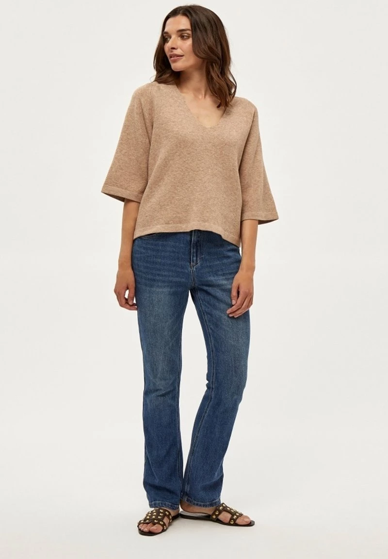 PEPPERCORN ROSALIA Pullover Warm Sand Melange Femme 2 PEPPERCORN ROSALIA Pullover Warm Sand Melange Femme – Image 2