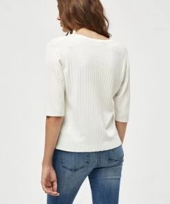 PEPPERCORN Femme TANA T Shirt Basique Cloud Dancer -Promos PEPPERCORN Magasin 86cb4e530c6f423a9d1cac655a3bd014