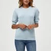 PEPPERCORN TANA 3/4 SLEEVE Pullover Skyway Blue Melange Femme