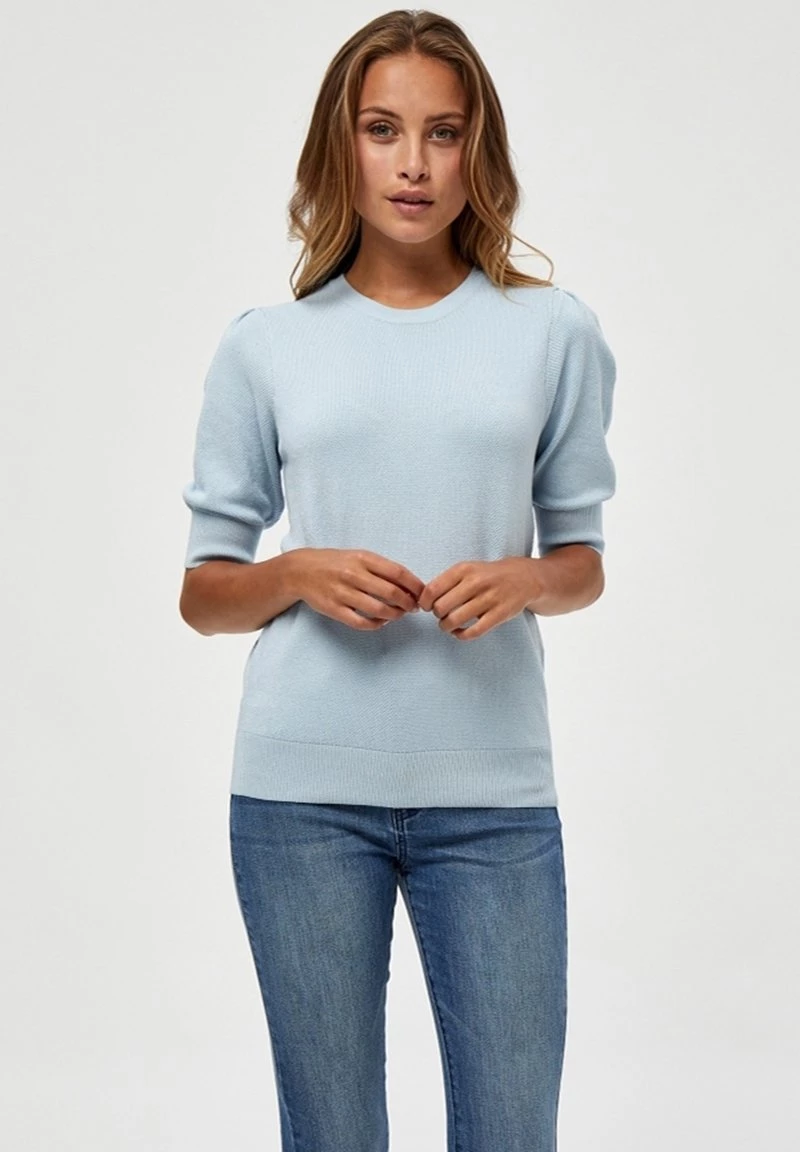 PEPPERCORN TANA 3/4 SLEEVE Pullover Skyway Blue Melange Femme 1 PEPPERCORN TANA 3/4 SLEEVE Pullover Skyway Blue Melange Femme