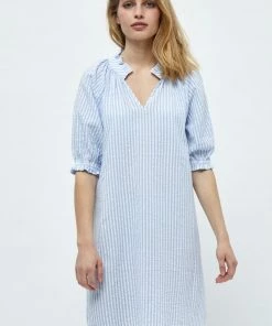 PEPPERCORN Femme ELAINE Robe De Jour Skyway Blue Striped