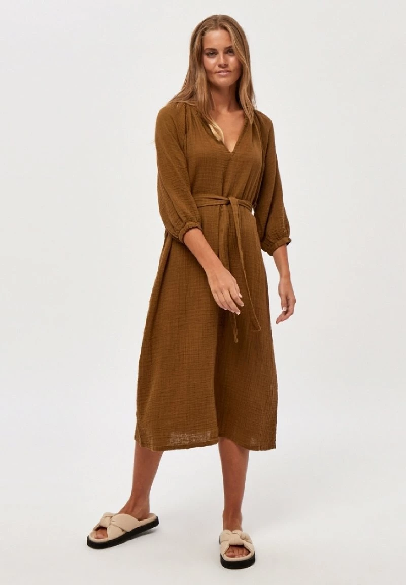 PEPPERCORN Femme EVE Robe De Jour Ermine Brown 1 PEPPERCORN Femme EVE Robe De Jour Ermine Brown