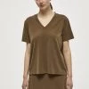 PEPPERCORN Femme PHILINA T Shirt Basique Crocodile Green