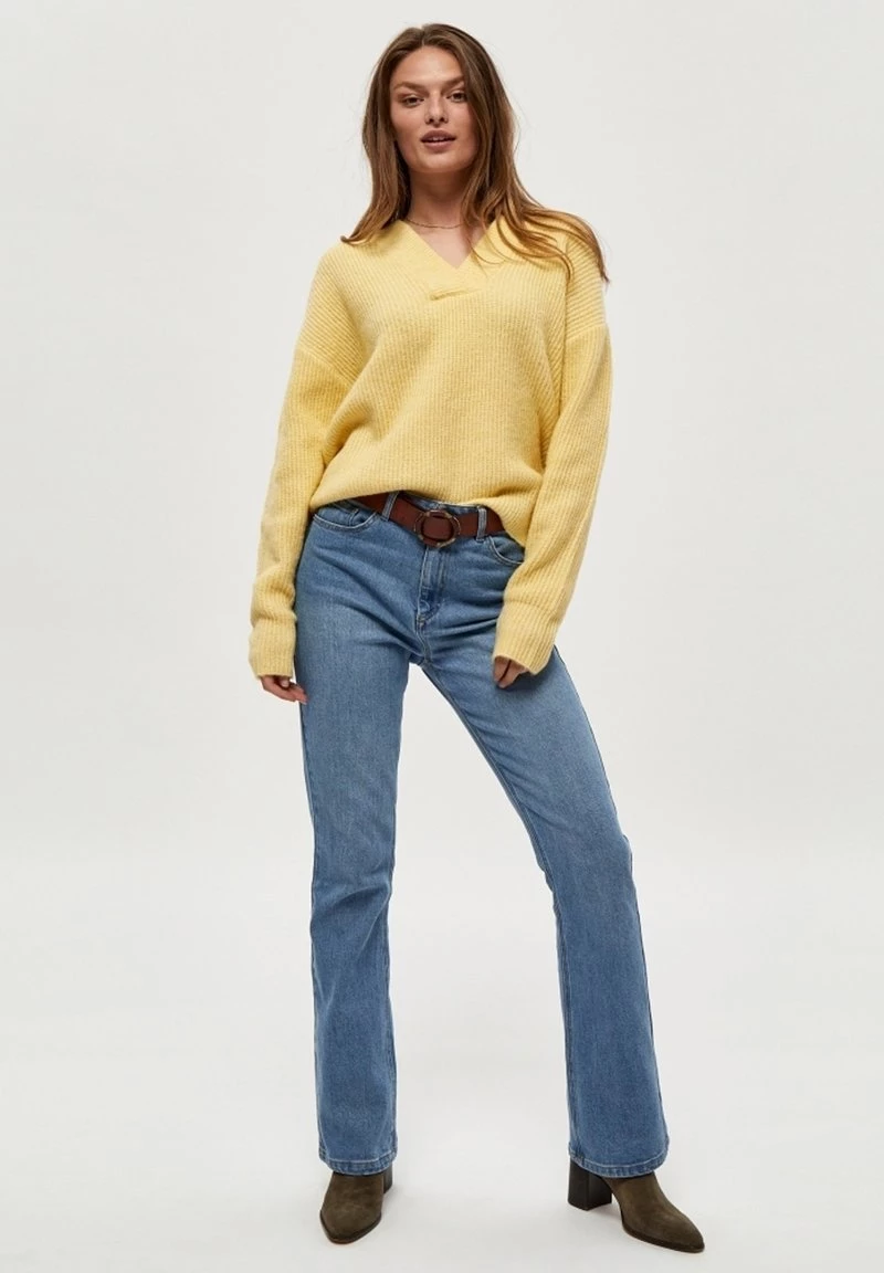 PEPPERCORN Pullover Pale Yellow Melange Femme 2 PEPPERCORN Pullover Pale Yellow Melange Femme – Image 2