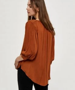 PEPPERCORN Femme Chemisier Brown -Promos PEPPERCORN Magasin 8a8dea386c254cc2afade05f1dd903b1