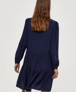 PEPPERCORN Femme MARY Robe De Jour Dress Blue -Promos PEPPERCORN Magasin 8c2cb9cd523640c08300597470b617c3