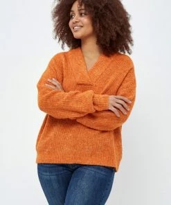 PEPPERCORN PENELOPE Pullover Apricot Orange Melange Femme