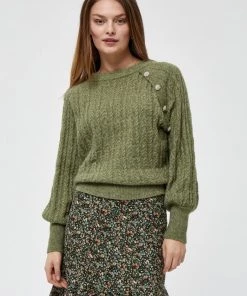 PEPPERCORN Femme PENELOPE Pullover Oil Green Mel