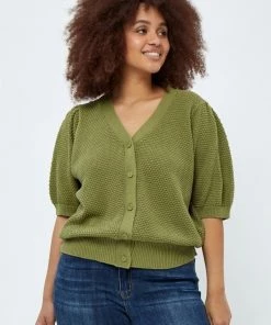 PEPPERCORN DESTINA CURVE Gilet Mosstone Green Femme