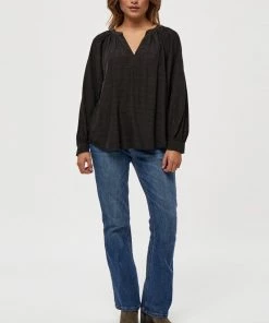 PEPPERCORN Femme MILENA LONG SLEEVE Blouse Black
