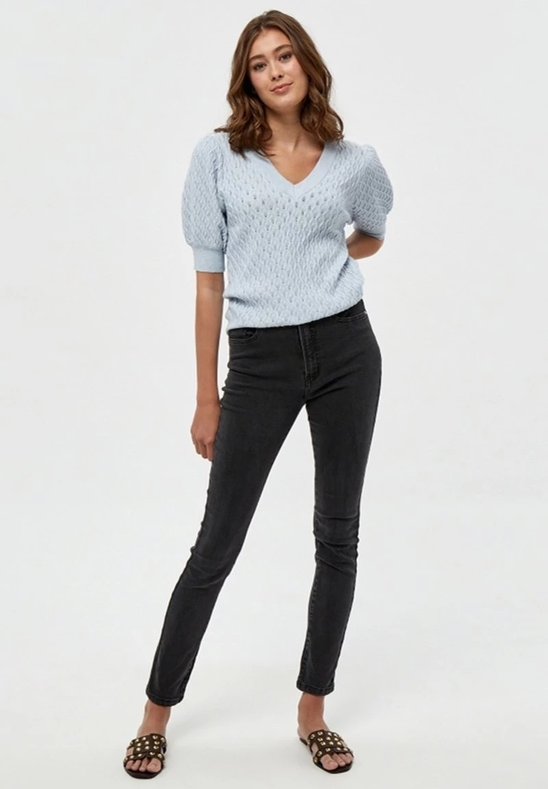 PEPPERCORN ROSALIA PUFF SLEEVE T Shirt Imprimé Skyway Blue Melange Femme 2 PEPPERCORN ROSALIA PUFF SLEEVE T Shirt Imprimé Skyway Blue Melange Femme – Image 2