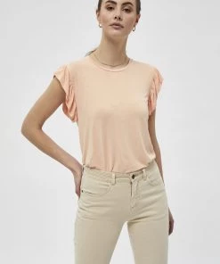 PEPPERCORN MARIELLA T Shirt Imprimé Peach Nougat Femme