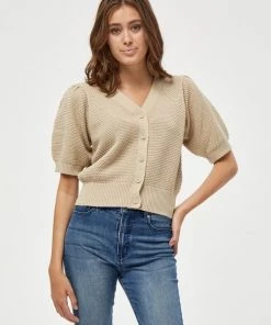 PEPPERCORN DESTINA Gilet Feather Gray Femme