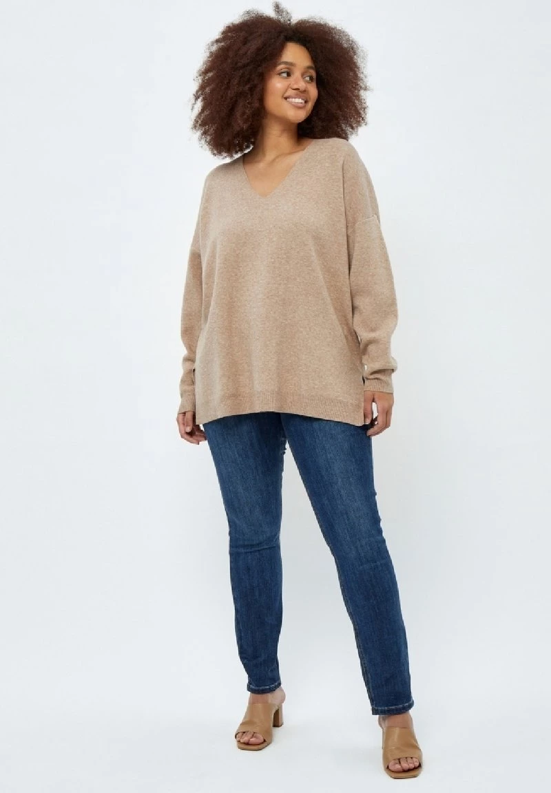 PEPPERCORN Femme Pullover Warm Sand Melange 2 PEPPERCORN Femme Pullover Warm Sand Melange – Image 2