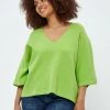 PEPPERCORN Femme ROSALIA 3 4 SLEEVE CURVE Pullover Opaline Gree