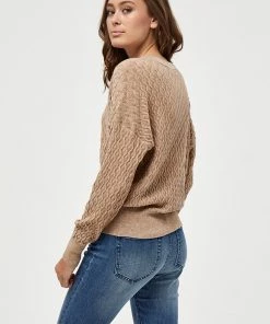 PEPPERCORN Femme ROSALIA V NECK Pullover Warm Sand Melange -Promos PEPPERCORN Magasin 9a880fb4cb234eb4ab1984108838f99c