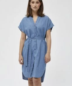 PEPPERCORN NORE Robe En Jean Light Blue Wash Femme