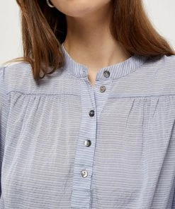 PEPPERCORN Femme LEILA Blouse Blue Fog -Promos PEPPERCORN Magasin 9ad96f4fd9e54bb0a6a6320f6c584ca5