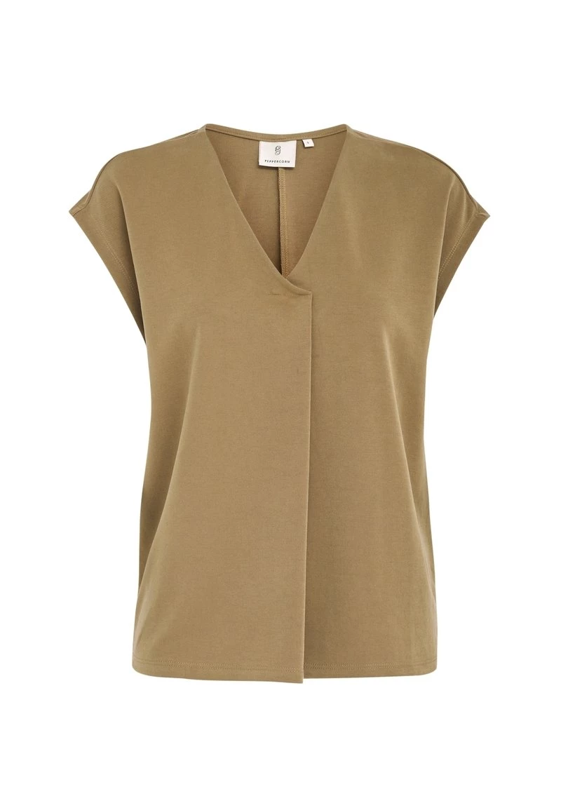 PEPPERCORN Femme LANA TEE T Shirt Basique Ermine Brown 5 PEPPERCORN Femme LANA TEE T Shirt Basique Ermine Brown – Image 5