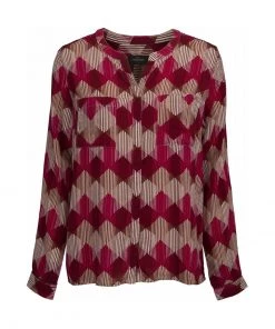 PEPPERCORN Blouse Maroon Red Femme -Promos PEPPERCORN Magasin 9b8549a2d0354870b016e07587557158