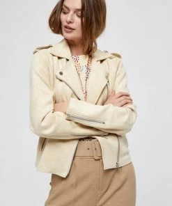 PEPPERCORN Femme TANIA Veste En Similicuir Seedpearl Cream