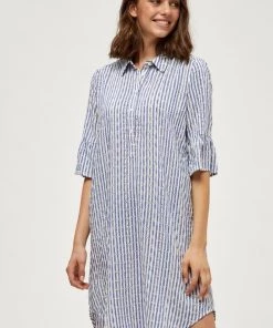 PEPPERCORN Robe Chemise Mid Blue Femme