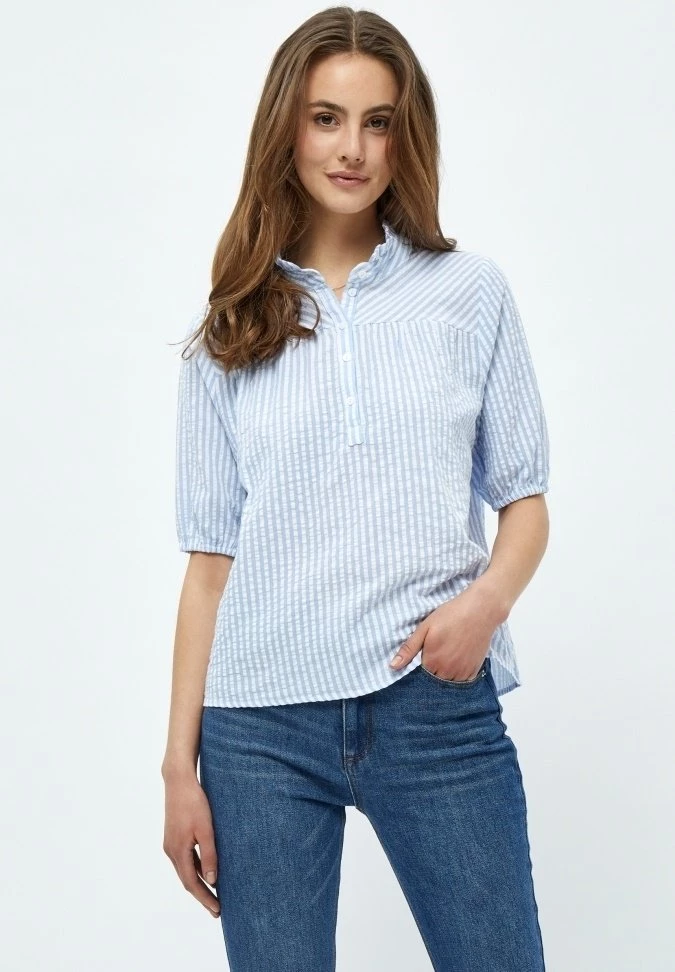 PEPPERCORN Femme ELAINE Blouse Skyway Blue Striped 1 PEPPERCORN Femme ELAINE Blouse Skyway Blue Striped