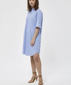 PEPPERCORN RAMIS Robe Chemise Cashmere Blue St Femme