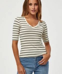 PEPPERCORN Femme DANNELL TEE T Shirt Imprimé Ant White St