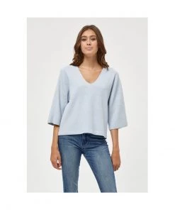 PEPPERCORN ROSALIA Pullover Skyway Blue Melange Femme