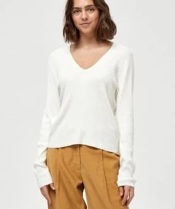 PEPPERCORN TANA Pullover Cloud Dancer Femme
