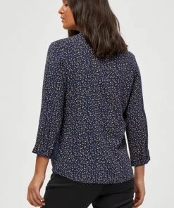 PEPPERCORN CAISA Blouse Navy Print Femme -Promos PEPPERCORN Magasin ab66f636a2ee4887875b2504ef7c6175