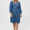 PEPPERCORN CIA Robe En Jean Mid Blue Denim Femme