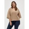 PEPPERCORN Femme ROSALIA 3 4 SLEEVE CURVE Pullover Warm Sand Melange