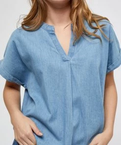 PEPPERCORN Femme NORE Blouse Light Blue Wash -Promos PEPPERCORN Magasin b1011c94e58a463d907163fe9e8352f7