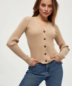 PEPPERCORN TANA LONGSLEEVE Gilet Warm Sand Melange Femme