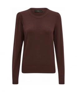 PEPPERCORN TANA PUFF LONGSLEEVE Pullover Decadent Chocolate Femme -Promos PEPPERCORN Magasin b7eeabf56ef5473598ba768339f79079